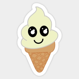 Vanilla Kawaii Icecream Sticker